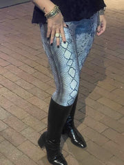 Faux Python Print Leggings