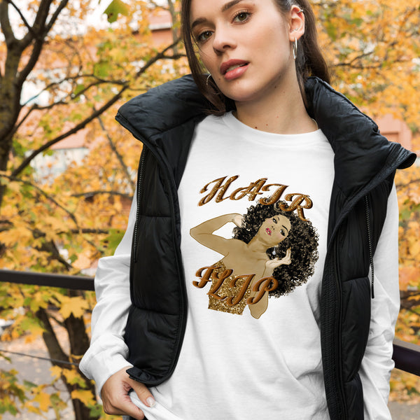 Hair Flip Unisex Long Sleeve Tee