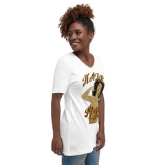 Hair Flip Unisex Short Sleeve V-Neck T-Shirt