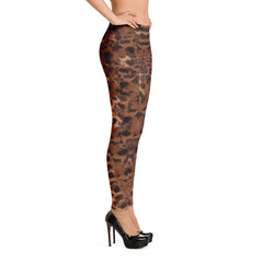 Faux Leopard Print Leggings
