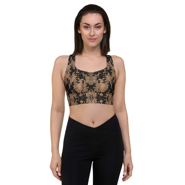 Weekend Famous Faux Lace Longline sports bra Romantic
