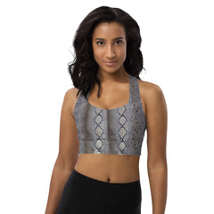 Weekend Famous Faux Python Longline sports bra