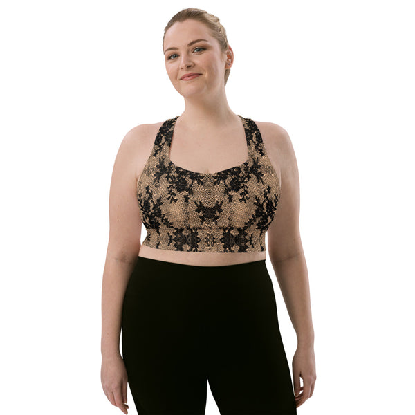 Weekend Famous Line Faux Lace Sports Bra