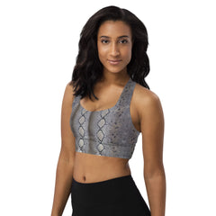 Weekend Famous Faux Python Longline sports bra