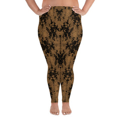 Weekend Famous Faux Lace Plus Size Leggings Bare