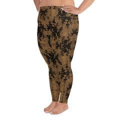 Weekend Famous Faux Lace Plus Size Leggings Bare