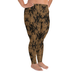 Weekend Famous Faux Lace Plus Size Leggings Bare