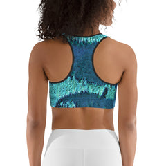 Weekend Famous Fitness Blue Green Sports bra