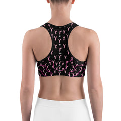 Ribbons Of Hope Sports Bra