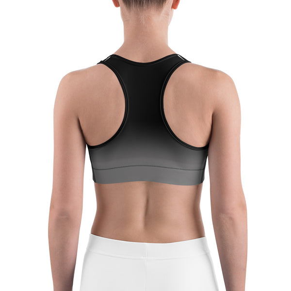 Weekend Famous Ombre Black\Grey Sports bra
