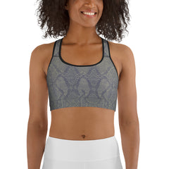 Weekend Famous Faux Snake Skin Sports bra