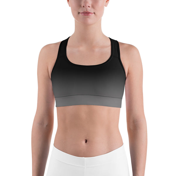 Weekend Famous Ombre Black\Grey Sports bra