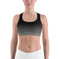 Weekend Famous Ombre Black\Grey Sports bra