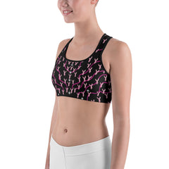 Ribbons Of Hope Sports Bra