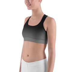 Weekend Famous Ombre Black\Grey Sports bra