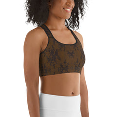 Weekend Famous Fitness Faux Lace Sports bra Brown