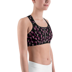 Ribbons Of Hope Sports Bra
