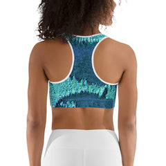 Weekend Famous Fitness Blue Green Sports bra