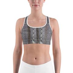Faux Python Print Sports bra