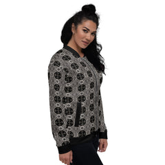 Black and White Cross Unisex Bomber Jacket