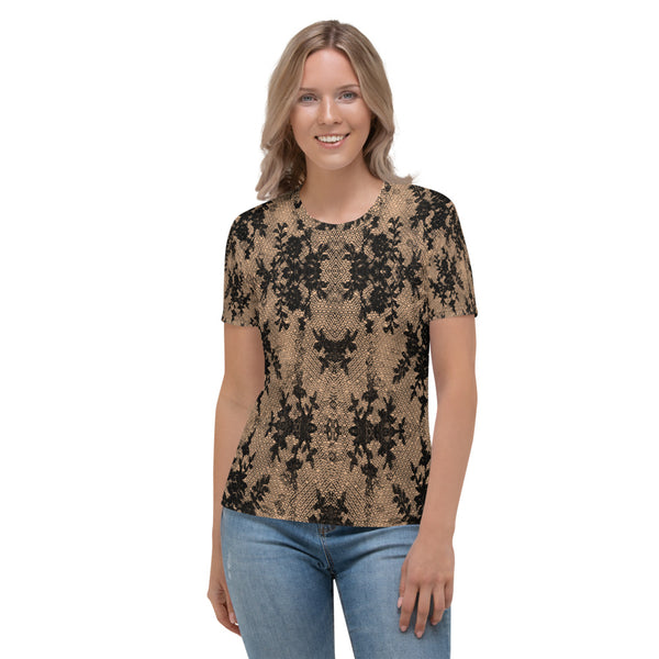 Weekend Famous  Faux Lace Women's T-shirt Bare