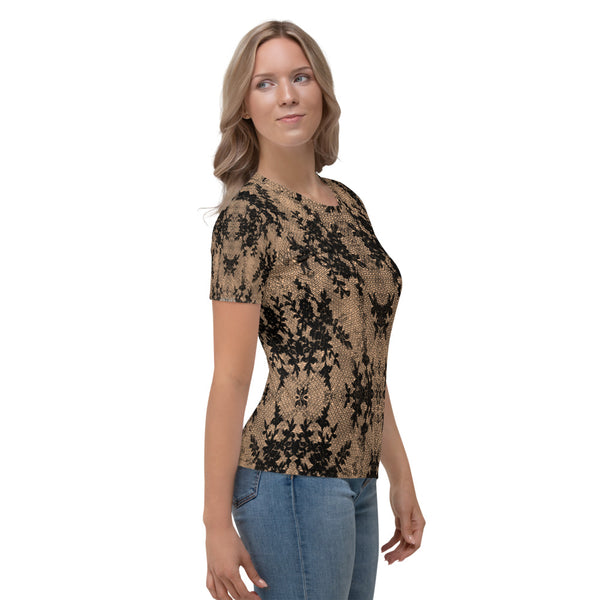 Weekend Famous  Faux Lace Women's T-shirt Bare