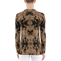 Weekend Famous Faux Lace Women's Rash Guard Romantic  [The Sleeves]
