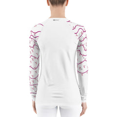 Ribbons Of Hope Women's Rash Guard White [The Sleeves]