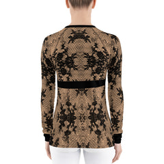 Faux Lace and Bra Women's Rash Guard Romantic