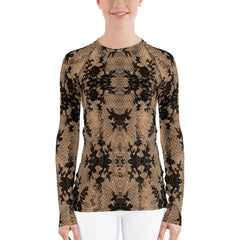 Weekend Famous Faux Lace Women's Rash Guard Romantic  [The Sleeves]
