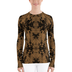 Weekend Famous Faux Lace Women's Rash Guard Bare [The Sleeves]