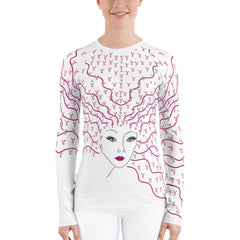 Ribbons Of Hope Women's Rash Guard White [The Sleeves]