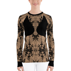 Faux Lace and Bra Women's Rash Guard Romantic