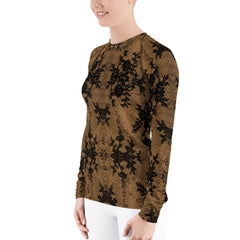 Weekend Famous Faux Lace Women's Rash Guard Bare [The Sleeves]