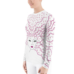 Ribbons Of Hope Women's Rash Guard White [The Sleeves]