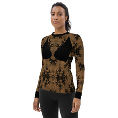 Faux Lace and Bra Women's Rash Guard Bare