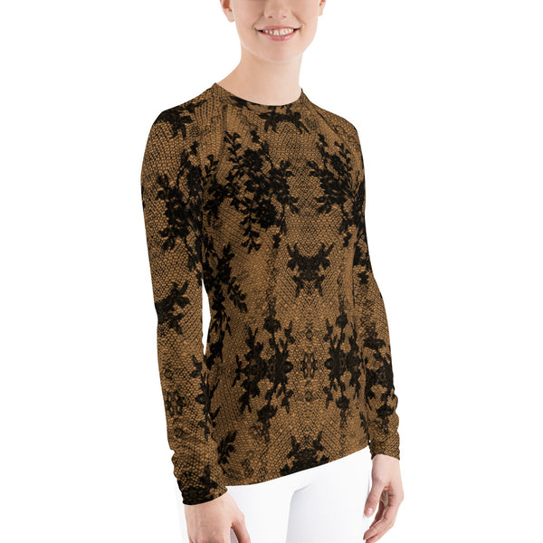 Weekend Famous Faux Lace Women's Rash Guard Bare [The Sleeves]