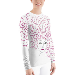 Ribbons Of Hope Women's Rash Guard White [The Sleeves]
