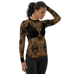 Faux Lace and Bra Women's Rash Guard Bare