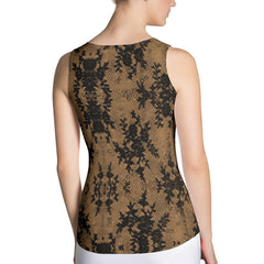 Weekend Famous Faux Lace Tank Top Bare