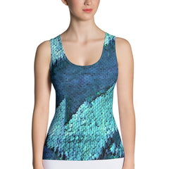Weekend Famous Blue Green Tank Top
