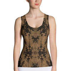 Weekend Famous Faux Lace Tank Top Bare