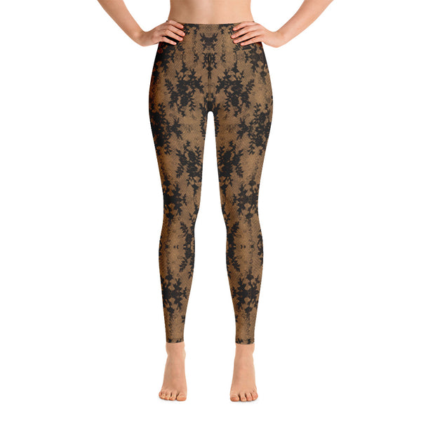Weekend Famous Faux Lace Yoga Leggings Bare