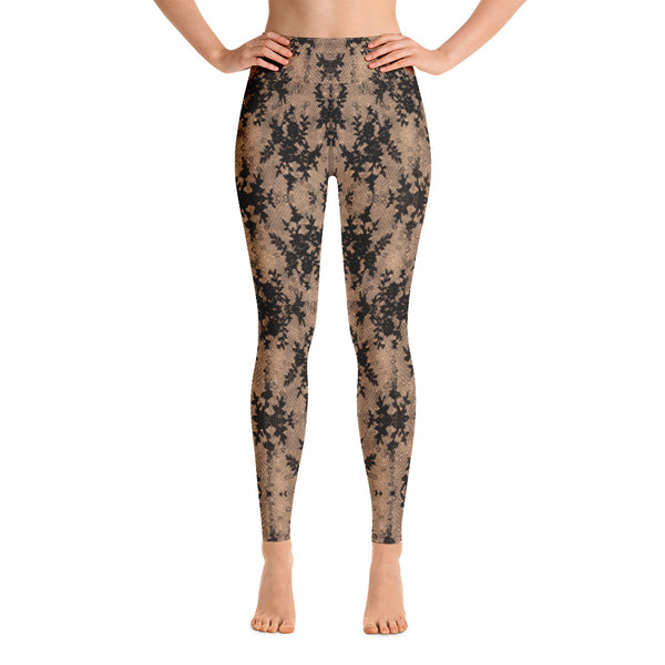 Weekend Famous Faux Lace Yoga Leggings Romantic