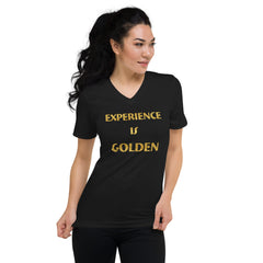 Experience Is Golden Unisex Short Sleeve V-Neck T-Shirt