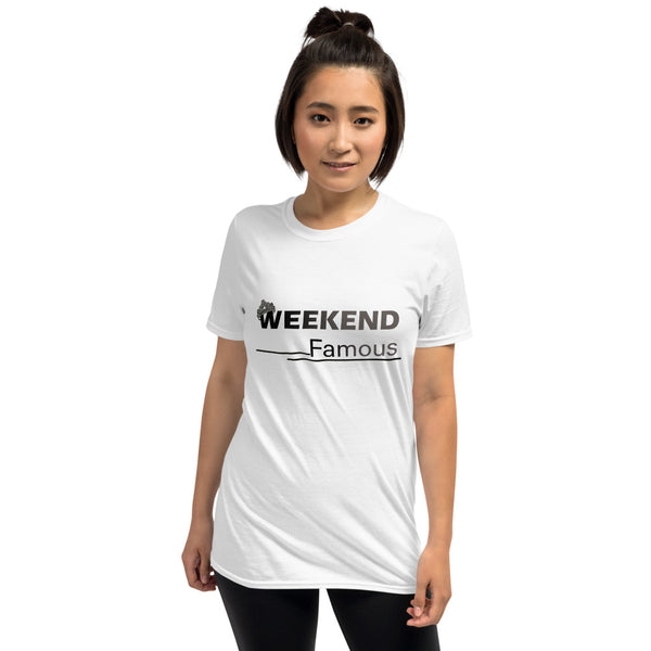 Weekend Famous Logo Short-Sleeve Unisex T-Shirt White