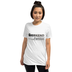 Weekend Famous Logo Short-Sleeve Unisex T-Shirt White