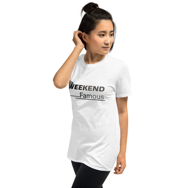 Weekend Famous Logo Short-Sleeve Unisex T-Shirt White