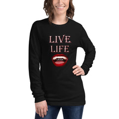 Live Life Laugh Black Unisex Long Sleeve Tee