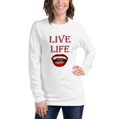 Live Life Laugh  White Unisex Long Sleeve Tee